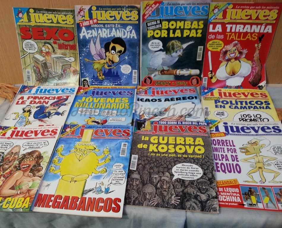 Revistas EL JUEVES. Año 1999. 12 unidades diferentes. Revistas EL JUEVES. Año 1999. 12 unidades diferentes.