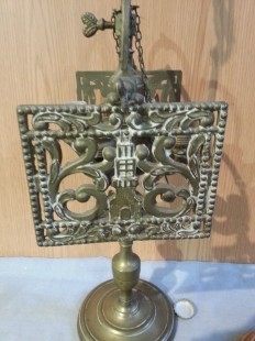 Lámpara de aceite en bronce. Años 70