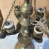 Lámpara de aceite en bronce. Años 70
