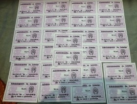 Lotería colección. Series de Décimos del año 1.993.