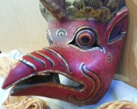 Máscara de madera. Años 50. Origen Indonesia.