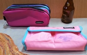 Estuches colegio. Tres uds. con pinturas