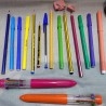 Estuches colegio. Tres uds. con pinturas