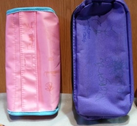 Estuches colegio. Tres uds. con pinturas