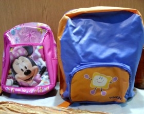 Mochilas de colegio.  Años 90. Nuevas
