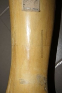 Pierna ortopédica. Prótesis de vieja pierna izquierda. Años 70. Original.
