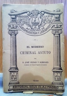 Libro del año 1920. El moderno criminal astuto