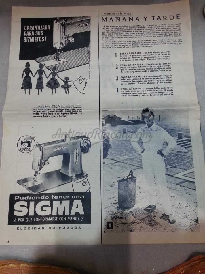 Publicidad maquina SIGMA. Años 70