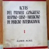 Libro Actas del primer congreso Hispano-Luso-Americano de derecho Internacional