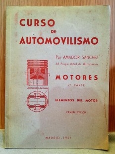 Libro CURSO DE AUTOMOVILISMO. Año 1951