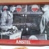 Cartel publicitario AMSTEL. Acristalado y enmarcado.