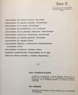 Libros Medicina Interna. Compendio Práctico de Patología Médica 1967 FARRERAS.