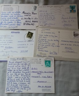 Postales viejas Años 1957-1999. Manuscritas. Viejos recuerdos personalizados.