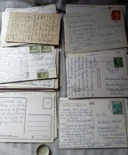 Postales viejas Años 1934-2001. Manuscritas. Viejos recuerdos personalizados.