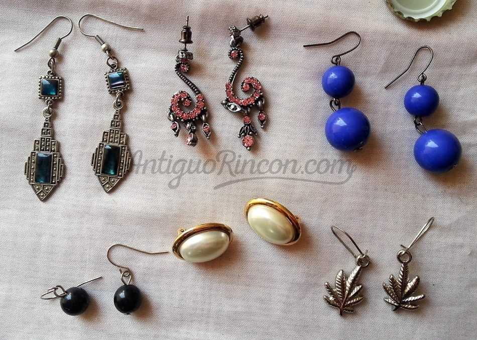 Pendientes Bisutería. 6 Pares diferentes. Pendientes Bisutería. 6 Pares diferentes.