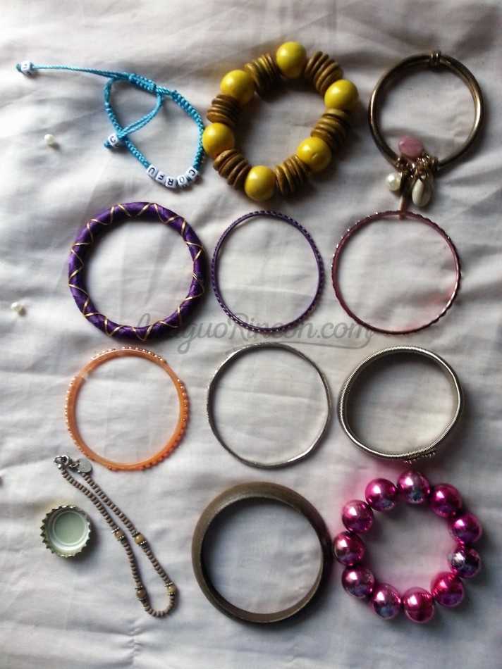 Conjunto PULSERAS bisutería. 12 diferentes