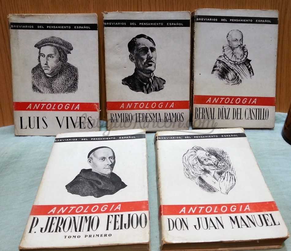 Libros. Breviarios del Pensamiento Español. 5 unidades