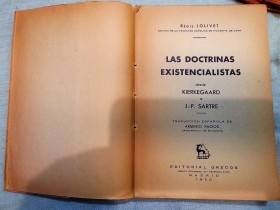 Libro Las doctrinas existencialistas. Año 1950