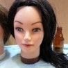 Cabezas de peluquería para aprender a peinar cabello. Pareja. Maniquís peluquero. Años 90