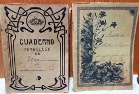 Cuadernos antiguos de escuela. Años 60