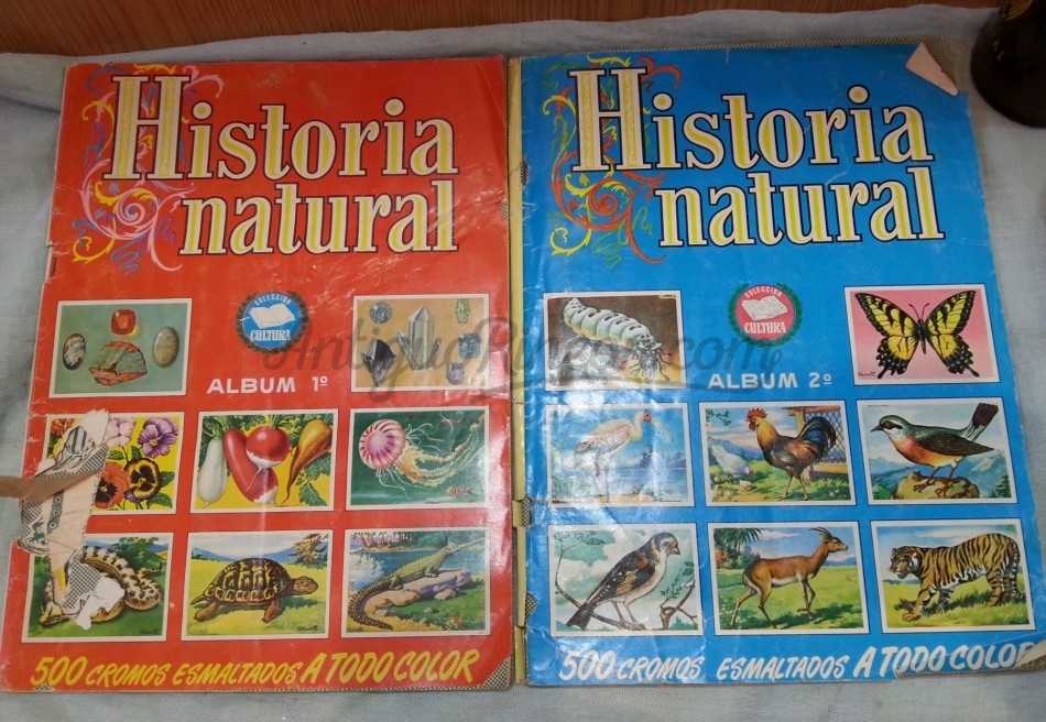 Album de cromos HISTORIA NATURAL. AÑOS 60- 70. COMPLETO. DOS UNIDADES