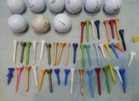 Pelotas de golf. Conjunto de 21 unidades. Old golfers