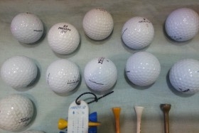 Pelotas de golf. Conjunto de 12 unidades. Old golfers