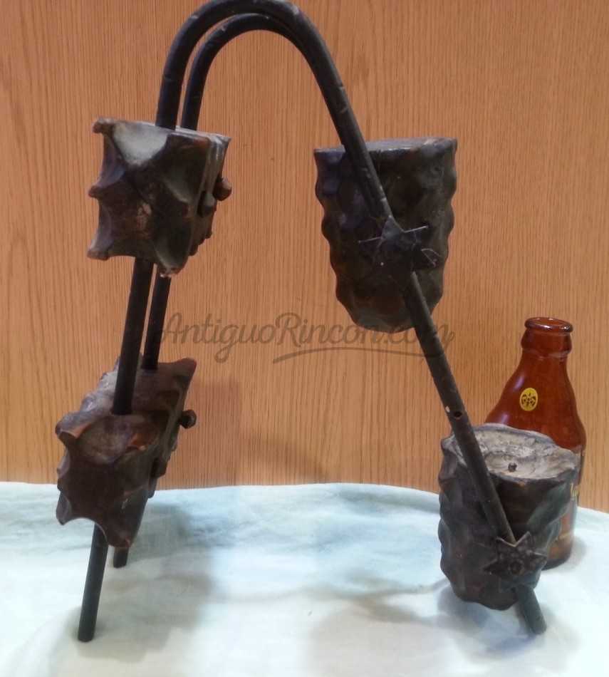 Aplique de candelabro velero de madera para dos velas Aplique de candelabro velero de madera para dos velas