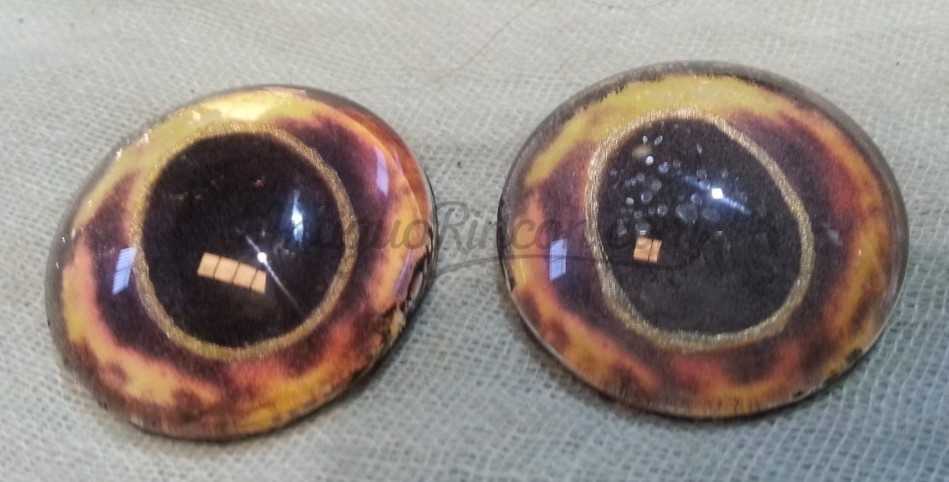 Ojos de animales para taxidermia o manualidades. 3 cm de diámetro. Pareja.