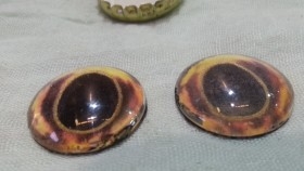 Ojos de animales para taxidermia o manualidades. 3 cm de diámetro. Pareja.