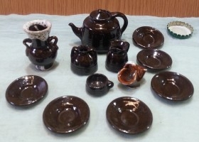 Miniaturas en cerámica de utensilios de cocina