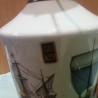 Quinqué en porcelana. Años 70. Perfecto estado. Precioso y útil.