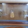  conchas. Colección de 3 Conus del Pacifico. En vitrina.