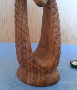 Escultura en madera tallada. Mozambique. Artesanía africana