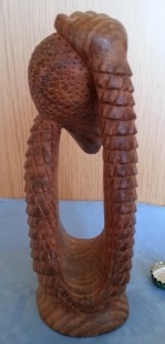 Escultura en madera tallada. Mozambique. Artesanía africana