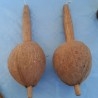 Instrumento musical. Maracas de coco. Pareja