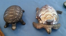 Pastilleros de colección. Pareja de tortugas