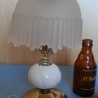 Lámpara de mesa. Lamparilla en cerámica y vidrio.