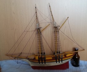 Barco. Maqueta de Velero artesanal.