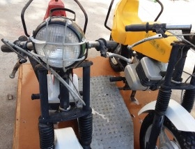 Carricoche de feria. Años 60. Motos. Tiovivo. Carrusel. Emblemático objeto.