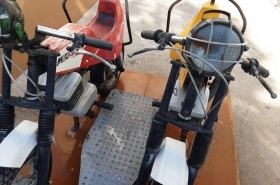 Carricoche de feria. Años 60. Motos. Tiovivo. Carrusel. Emblemático objeto.