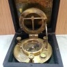 Brújula solar. Reloj solar. Réplica en bronce. Nueva a estrenar.
