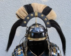 Armadura Roman Lorica segmentata. Casco de centurión galo. Impresionante réplica.