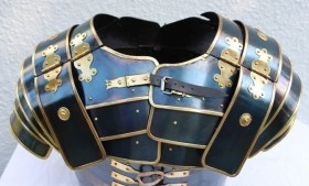 Armadura Roman Lorica segmentata. Casco de centurión galo. Impresionante réplica.