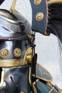 Armadura Roman Lorica segmentata. Casco de centurión galo. Impresionante réplica.