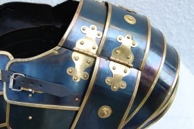 Armadura Roman Lorica segmentata. Casco de centurión galo. Impresionante réplica.