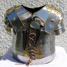 Armadura Roman Lorica segmentata. Casco tipo itálica imperial "G". Impresionante réplica.