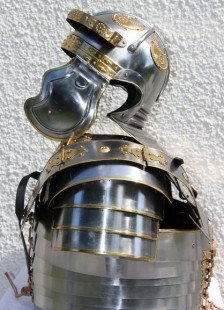 Armadura Roman Lorica segmentata. Casco tipo itálica imperial "G". Impresionante réplica.