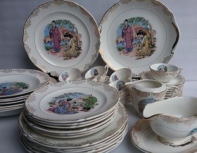 Vajilla porcelana Céranord St Amand. 47 piezas.