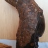 Efigie de mujer. Escultura en madera tallada. Origen Cubano